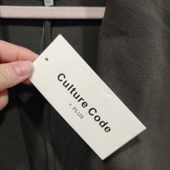 NWT Culture Code Women's Olive Green Jacket Sz 3X-Ruched Sleeves-Boho Western - Picture 3 of 8